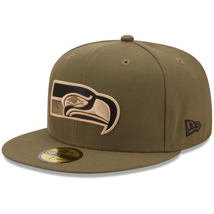 Casquette Fitted 59Fifty - New Era - NFL Throwback - Seattle Seahawks - Vert - 100% Polyester