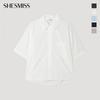 [She S miSS] Cotton Patch Pocket Short Sleeve Shirt SwwStp22050
