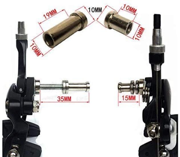 UPANBIKE Brzdový třmen na kolo Hliníková slitina Přední Zadní Sada brzdových třmenů pro Silniční kolo Kolo s pevným převodem + (stříbrný)