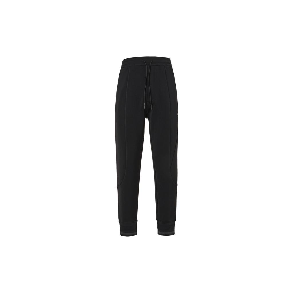 Y-3 FW22 Classic Solid Color Drawstring Cuffed Knit Sports Pants Men Bottoms Black HM5035