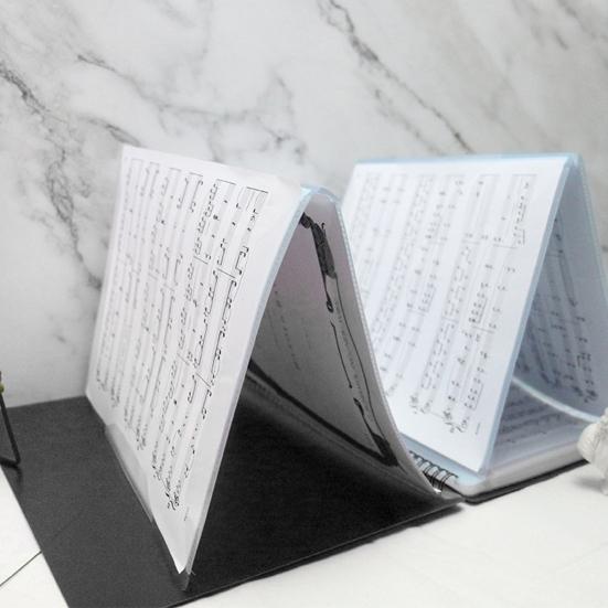 A4 Band Folder 4-Sided Spread Easy Operation 40 Sheets Piano Music Score Holder for Home