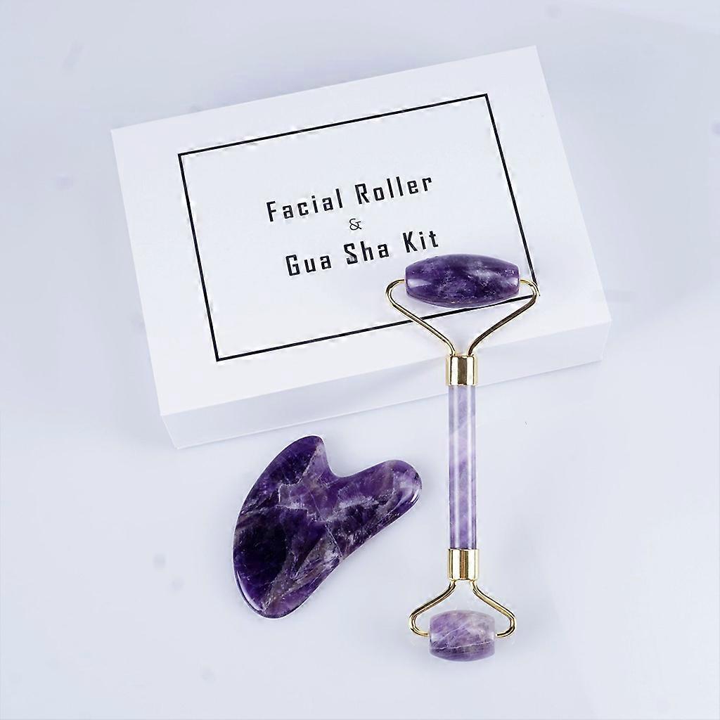 for Facial Massager Roller Plate Amethyst Jade Stone Massage Eye Face