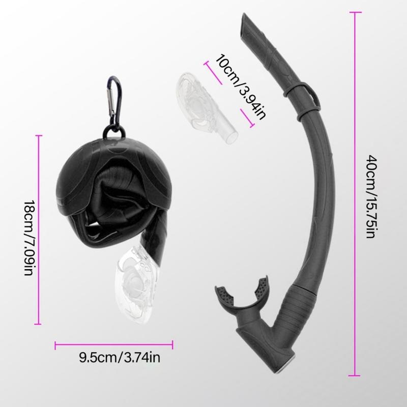 Flexible Silicones Snorkels Tube Floating Submergible Breathing Tube Hose for Underwater Exploration