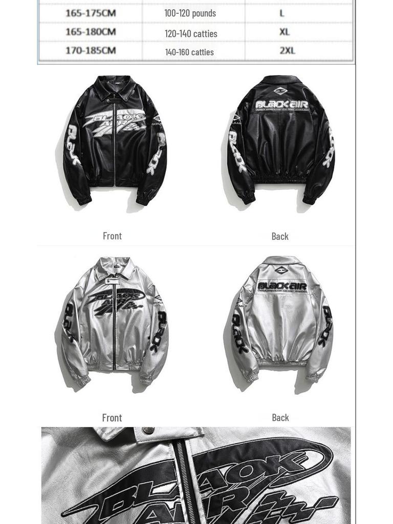 Rogue Retro Hip Hop Leather Racing Jacket: Trendy Unisex Autumn Motorcycle Style