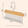 OIMG Multifunctional Wood-Style Strap Hangers with Multi-Hooks (4-Pack)