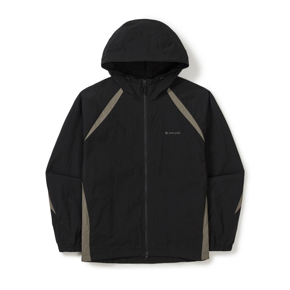 SNOWPEAK Lightweight Taslan Color Block Hooded Windbreaker Dark Charcoal (S26SULWB56)