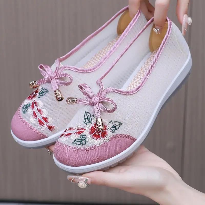 Fashion Summer Embroidery Woman Footwear On Sale Fashion 2025 Original Light Designer Luxury Trends Deals Korean New In Shoes for Women