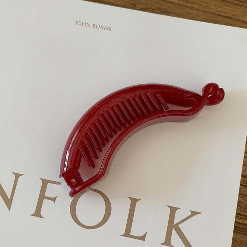 

Модные заколки для волос «высокий хвост» с перекручиванием для женщин, простые однотонные гладкие заколки-бананы, аксессуары для волос