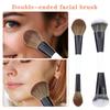 2 In 1 Professional Double Ended Makeup Brush Large Conical Head And Handle For Foundation Concealer Setting Travel Make Up Tool