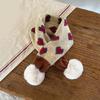 Children Knitted Scarf Soft and Warm Heart Pattern Neck Warmer Fashionable Autumn Winter Various Outfit Neck Gaiter
