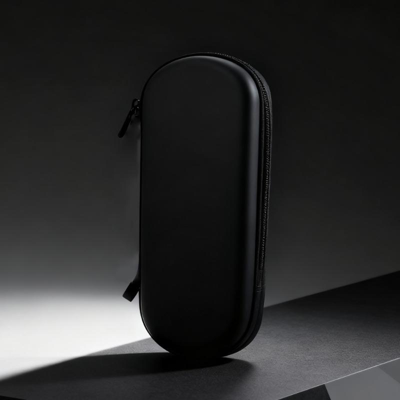 Protector Case Storage Box for R43S Scratchproof PU Leather Bag Handheld Game Console Carry Case with Mesh Pocket Black