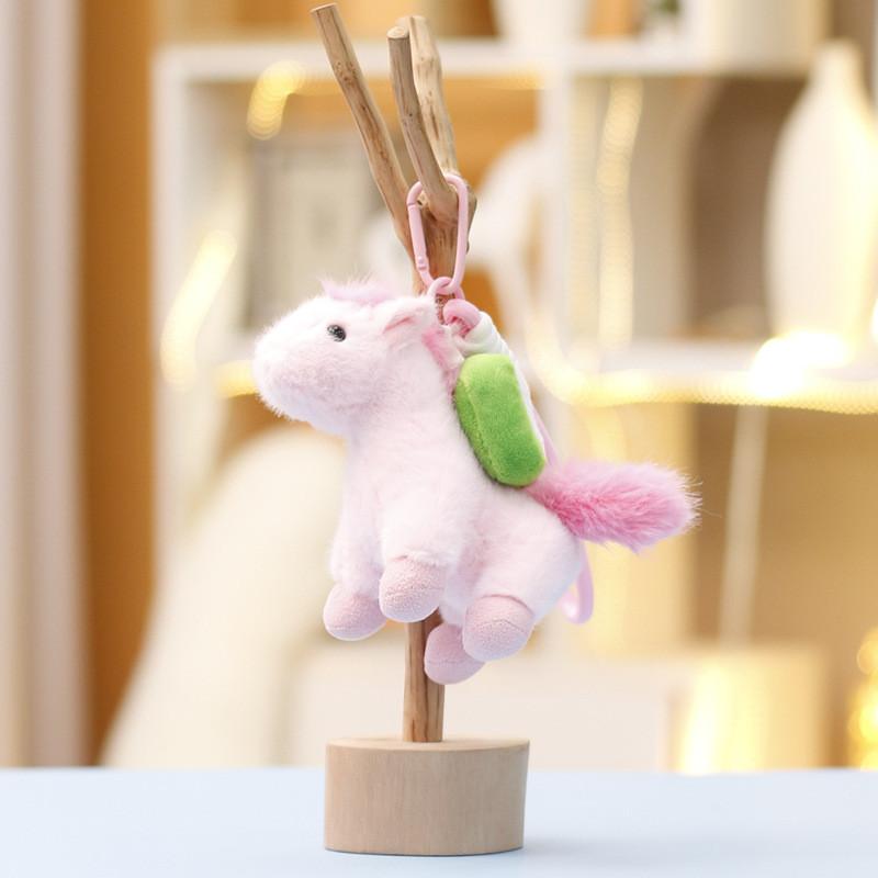 Weißes Tier Pony Plüschtier Puppe Anhänger Mit Pp Baumwollfüllung Für Kinder Und Geschenk