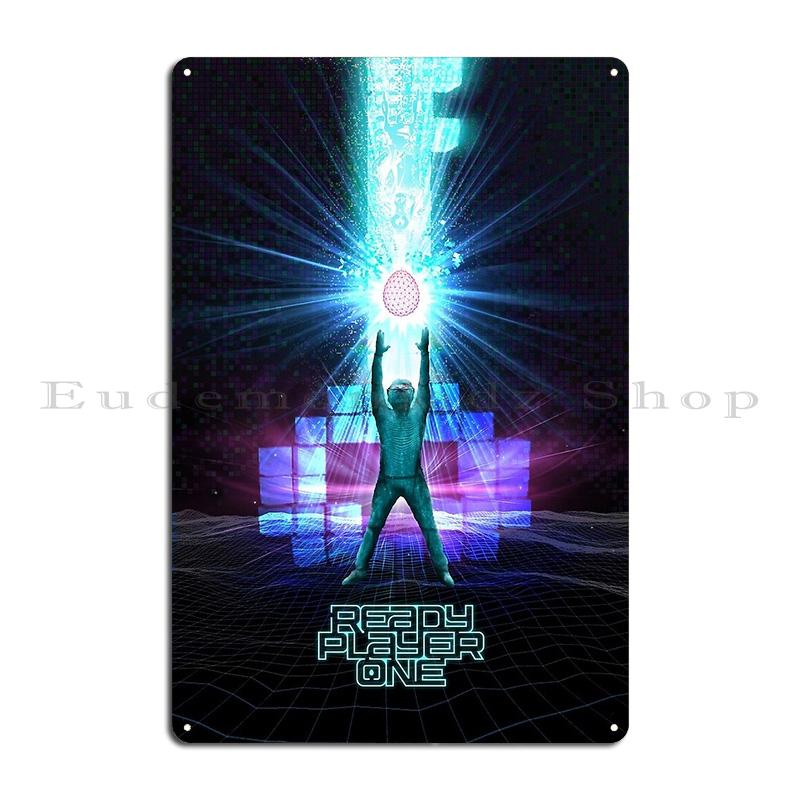 Ready Player One Movie Ready Play Poster Action Game The Crystal Key Metal Garage Bar Cave Printing Pub Club Tin Sign Poster