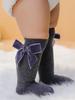 Samtschleife Wadenhohe Baby Prinzessin Party Socken