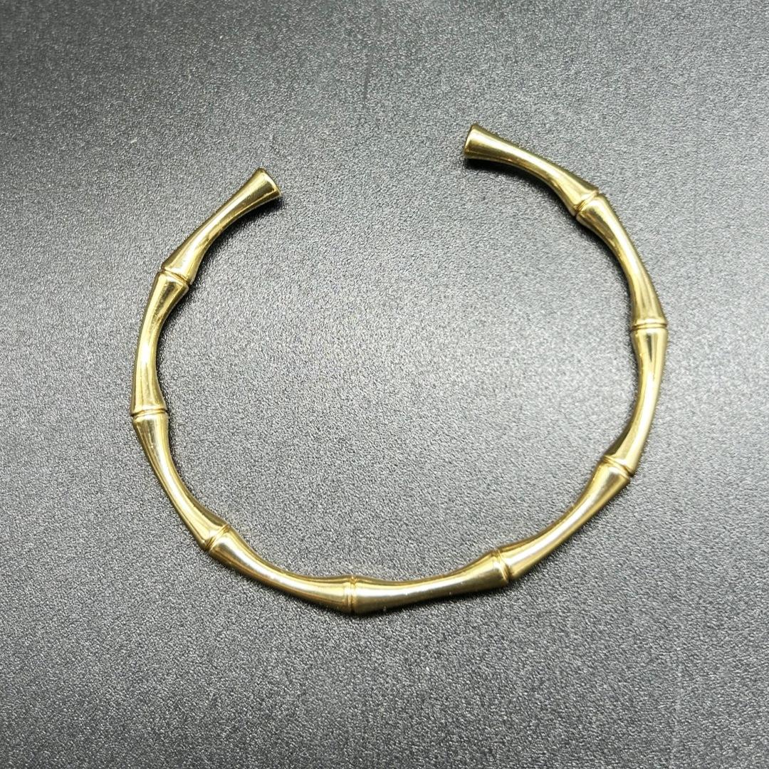 Винтажный Хит Нишевый Дизайн Интернет-знаменитость Высококлассное Ощущение 18K Золото Узел Бамбука Простой Модный Браслет на Живую Речь