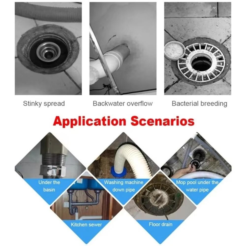 Deodorant Function Drain Pipe Seal Plug Rubber Material Rubber Pipe Hose Seal  Floor Drain Seal