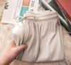 Women's Summer Ice Silk Ribbed High-Waisted Wide-Leg Pants - Lightweight, Breathable, and Sun-Protective