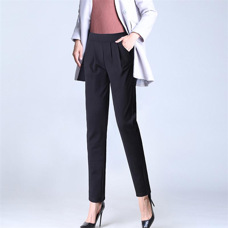 2022 Autumn Winter Thicken Warm High Waisted Harem Pencil Pants Casual Fashion Harajuku Pants Slim Pants Women's Straight Pants