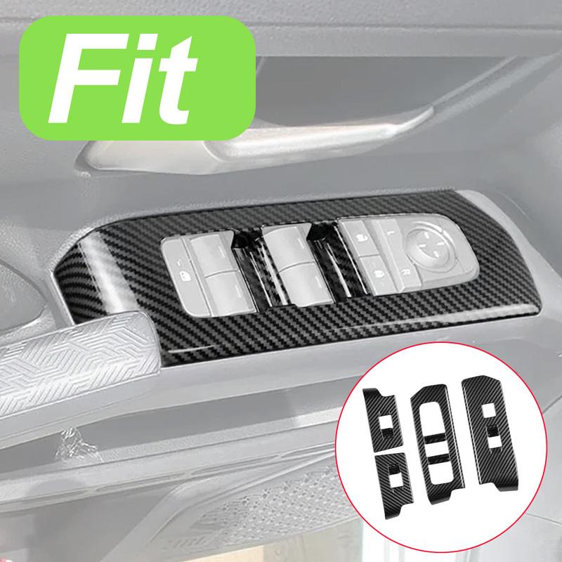 4pcs For Toyota 4Runner 2025-2026 Interior Door Window Lift Switch Button Panel Cover Trim Switch Panel Trim Cover Replacement