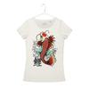 Women Tattoo T-shirt Tops Tees Unisex Carp Koi Kanji Japanese Koi Fish Tattoo T-shirt Tops Tees Unisex Girl