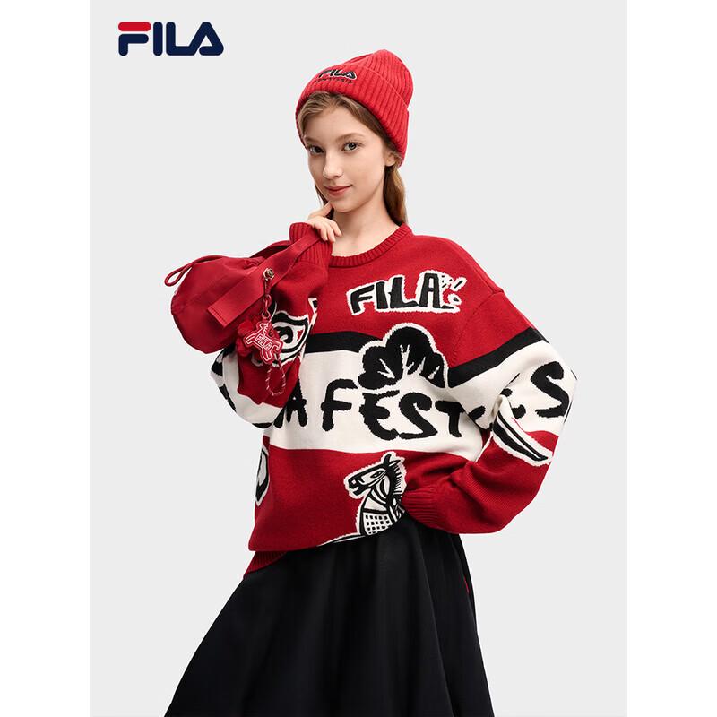 FILA Unisex  Ready to Take Off  Embroidered Knitted Sweater S