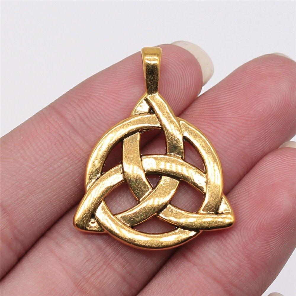 5pcs Triquetra Knot Symbols Triqueta Charms Pendants Antique Jewelry Making DIY Handmade Craft For Jewelry Making