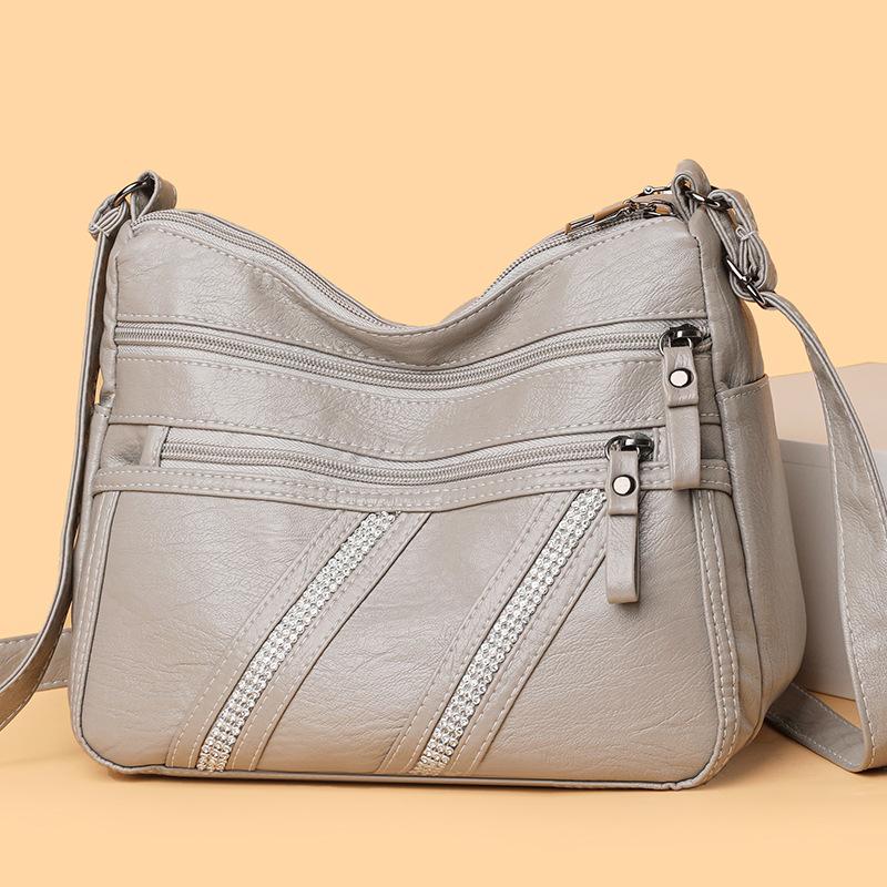 Crossbody Bag Women's Bag Retro Multi-layer Shoulder Small Square Bag