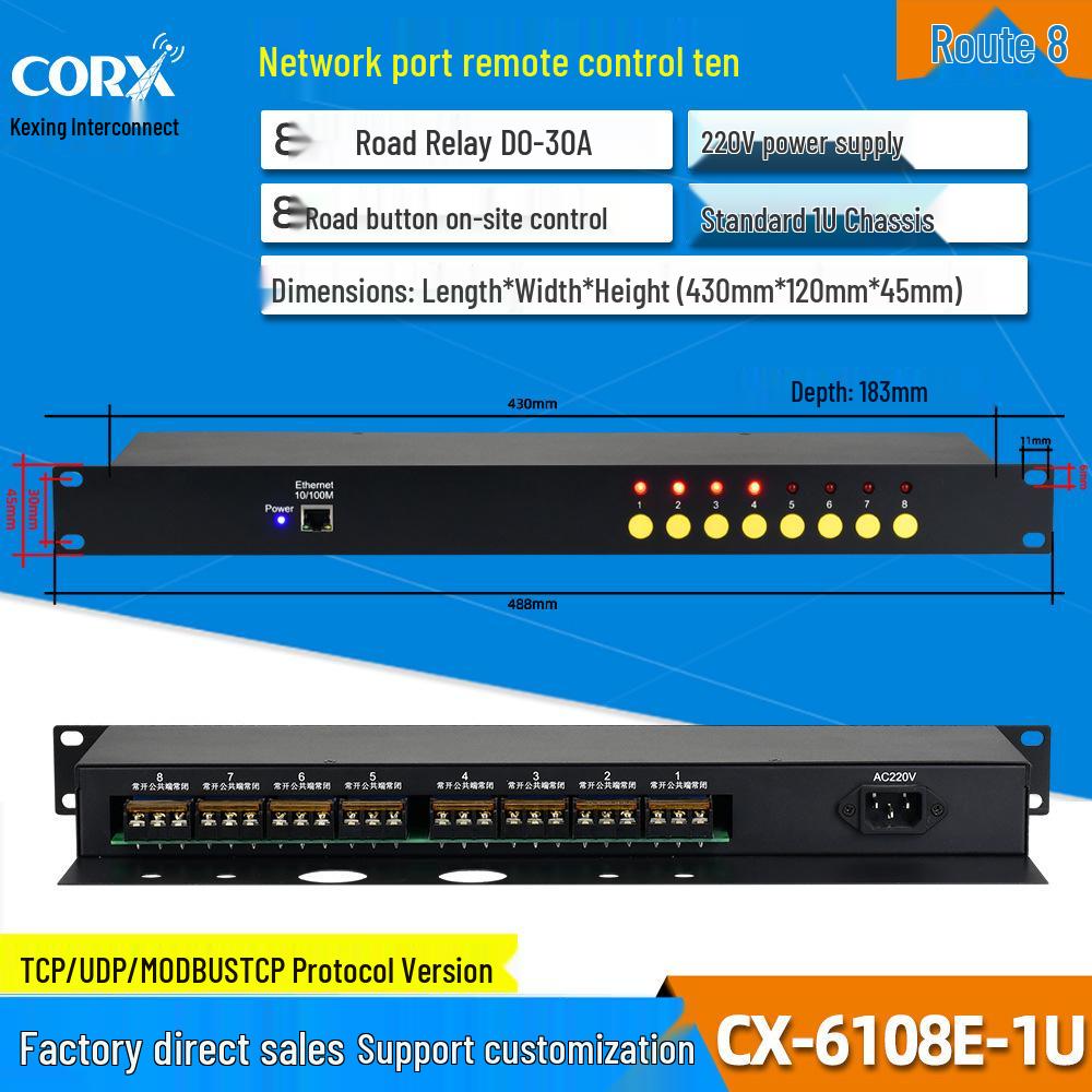 TCP/IP Modbus Network IO Relay Controller with 485 Support