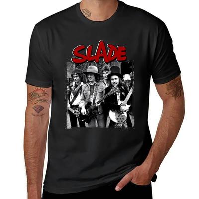 Slade Band Glam Rock TShirt Hippie Clothes Customizeds Summer Top Men Clothings 2025 New Model