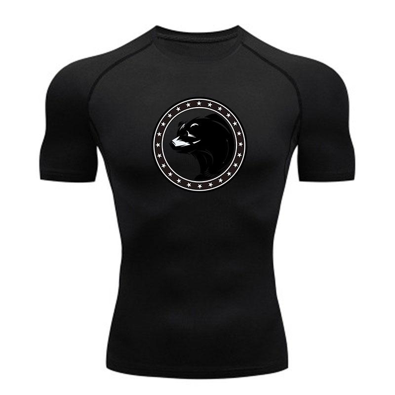 Men's Quick Dry Compression Athletic T-Shirt, Breathable Bea