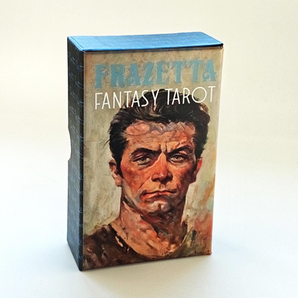 12*7cm Frazetta Fantasy Tarot In Rigid Box 80 Pcs Cards Dedicated To Frank Frazetta Printed On 350GSM Double-embossed Cardstock