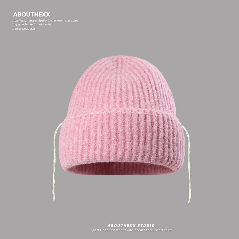Autumn and Winter Warm Hat for Women New Style Wool Hat Korean Style Versatile Outdoor Headband Knit Hat Cold Hat Men