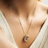 Dainty Shiny CZ Zircon Chunky Letter Initial Necklace Gold Plated Alphabet Balloon Bubble Neckalces Zircon for Women Girls Gift