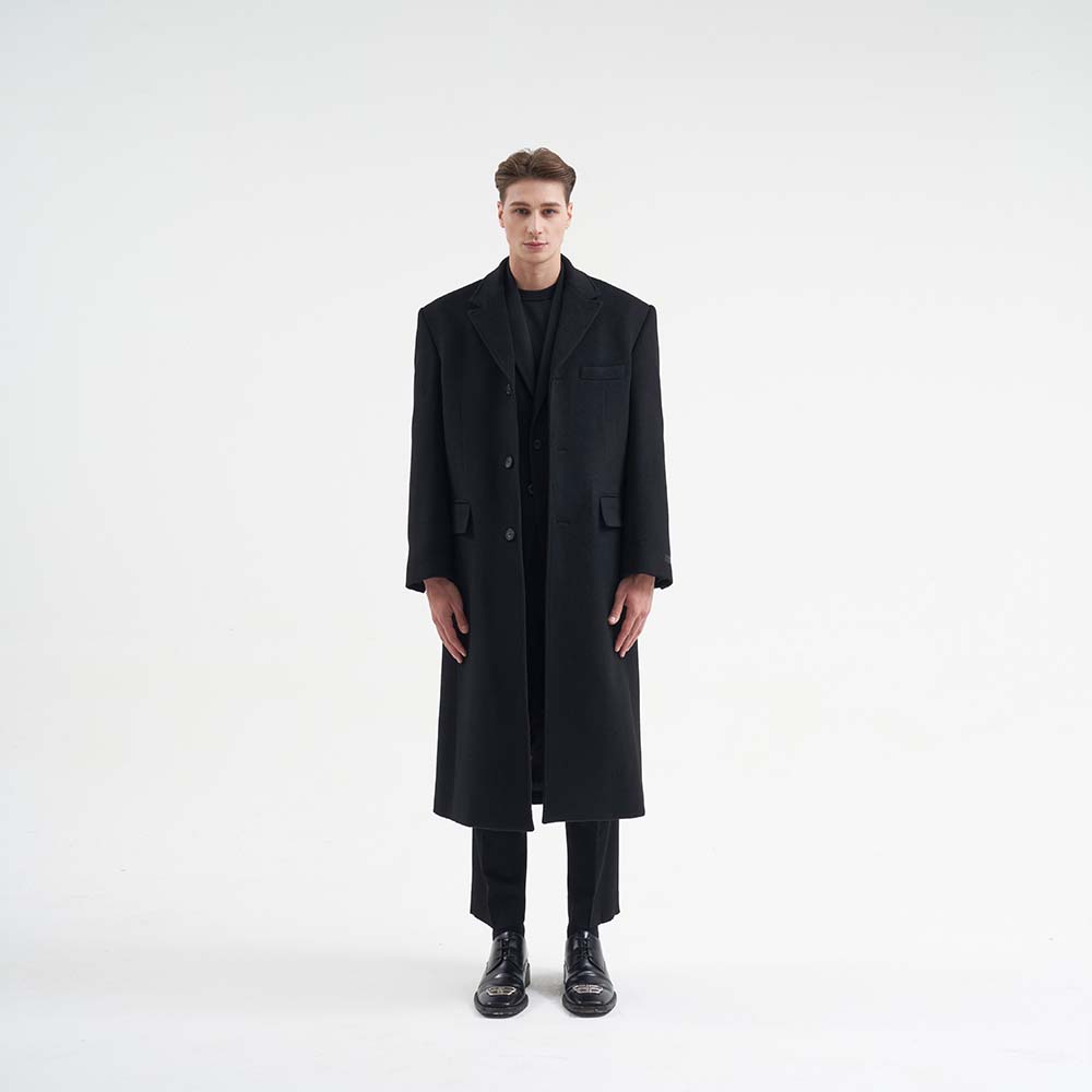 Choiyoung Oversized Chesterfield Coat Black