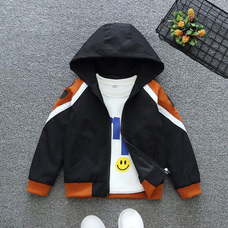 Boys' 2025 Spring Hooded Jacket: Fashionable and Stylish Windbreaker for Middle and Big Kids