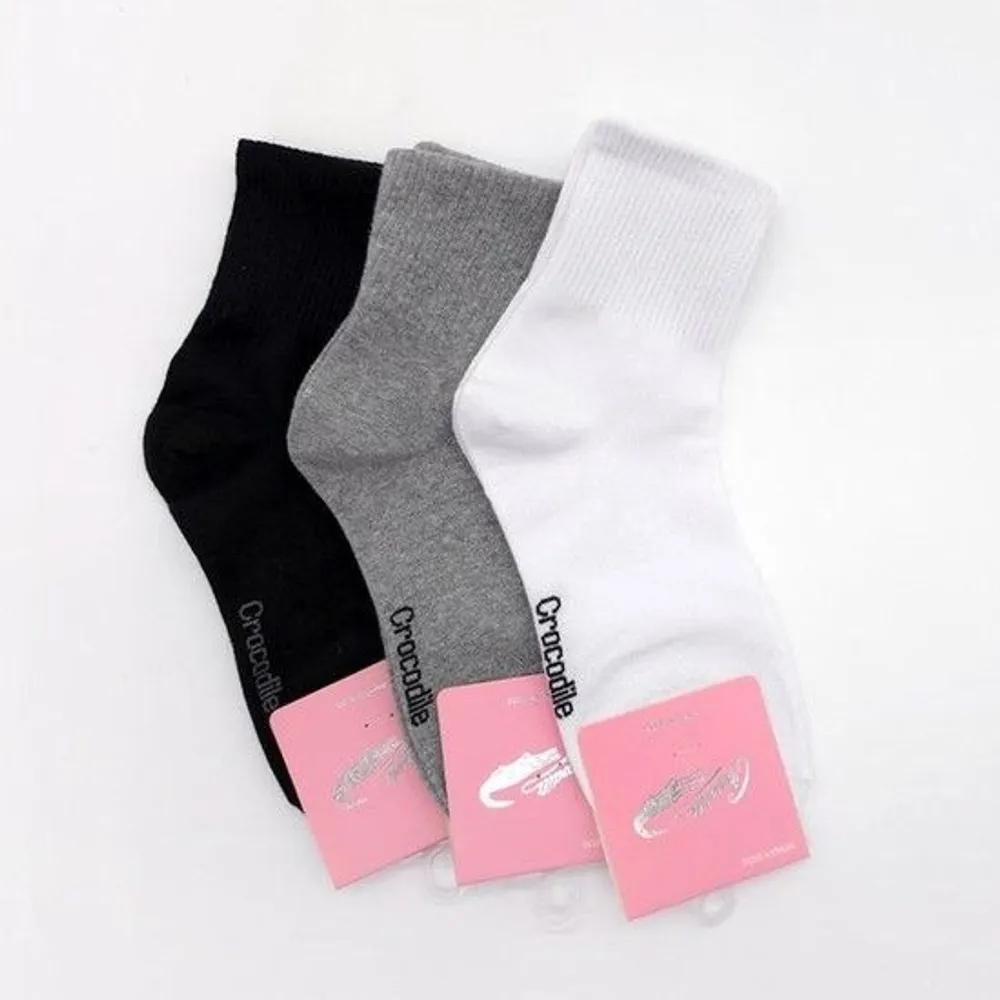 [JHQRK97W_4B] Women s Crocodile 5-Pair School Uniform Socks Set Made in Korea Black_5 Pairs/FREE