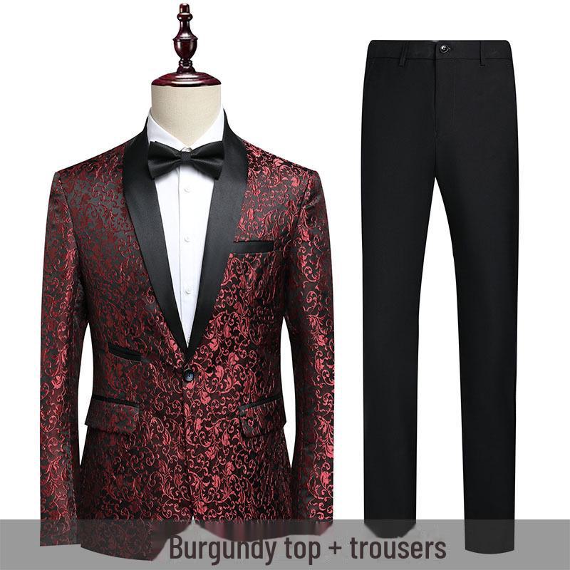 2024 Men's Korean Style High-End Jacquard Suits: Casual & Formal