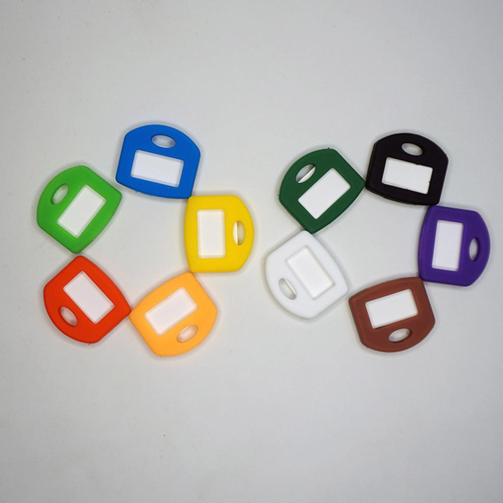80Pieces Colorful Silicone Key Identification Sleeves Silicone Texture for Home and Office and School Key Management
