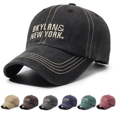 Vintage Kappe Herren Damen Bestickt Sonnenschutz Baseballkappe Outdoor Buchstabenkappe