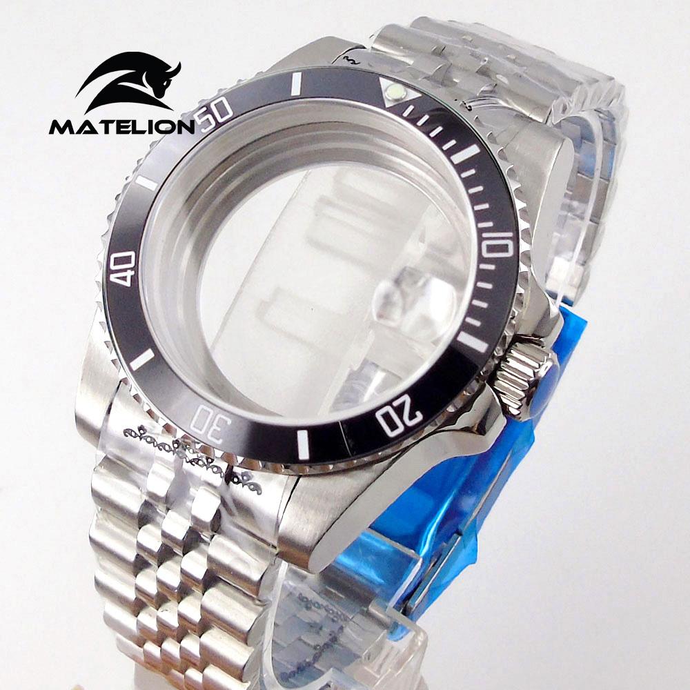 Matelion 200M Diving Case 40mm Fit NH35 NH36 NH34 GMT ETA 2824 PT5000 Watch Case Jubilee Bracelet Sapphire Glass Slide Buckle