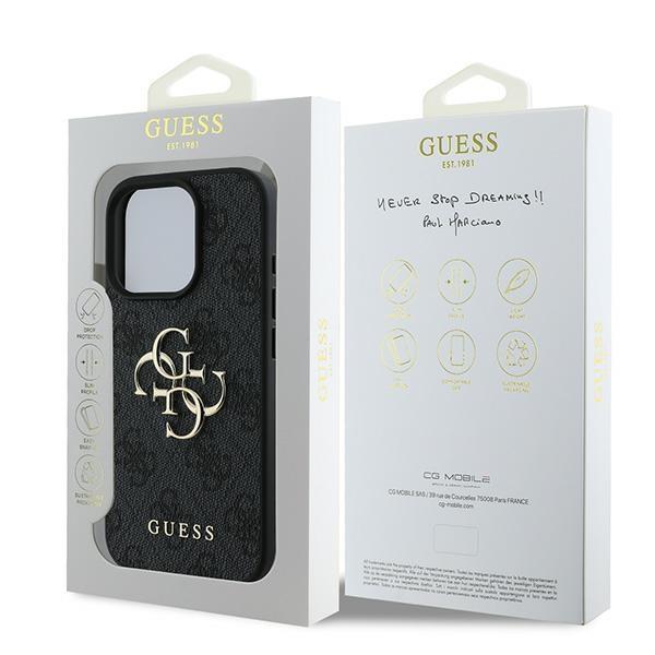 Guess Guhcp16L4Gmggr Iphone 16 Pro 6.3 Czarny/Black Hardcase 4G Big Logo