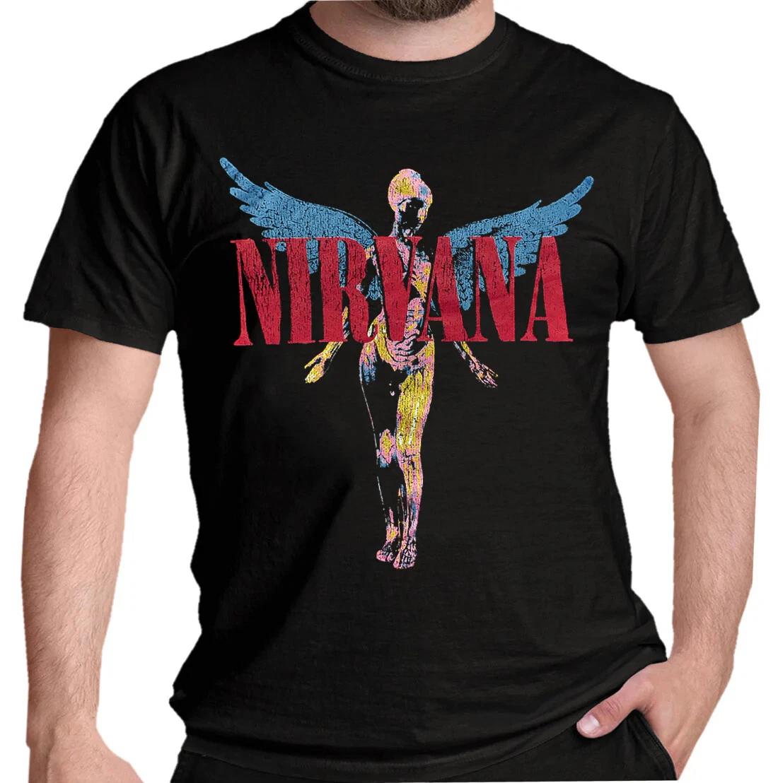 

Официальная футболка Nirvana In Utero Ангельский Курт Кобейн Черный Гранж Новая S - 5XL 3XL