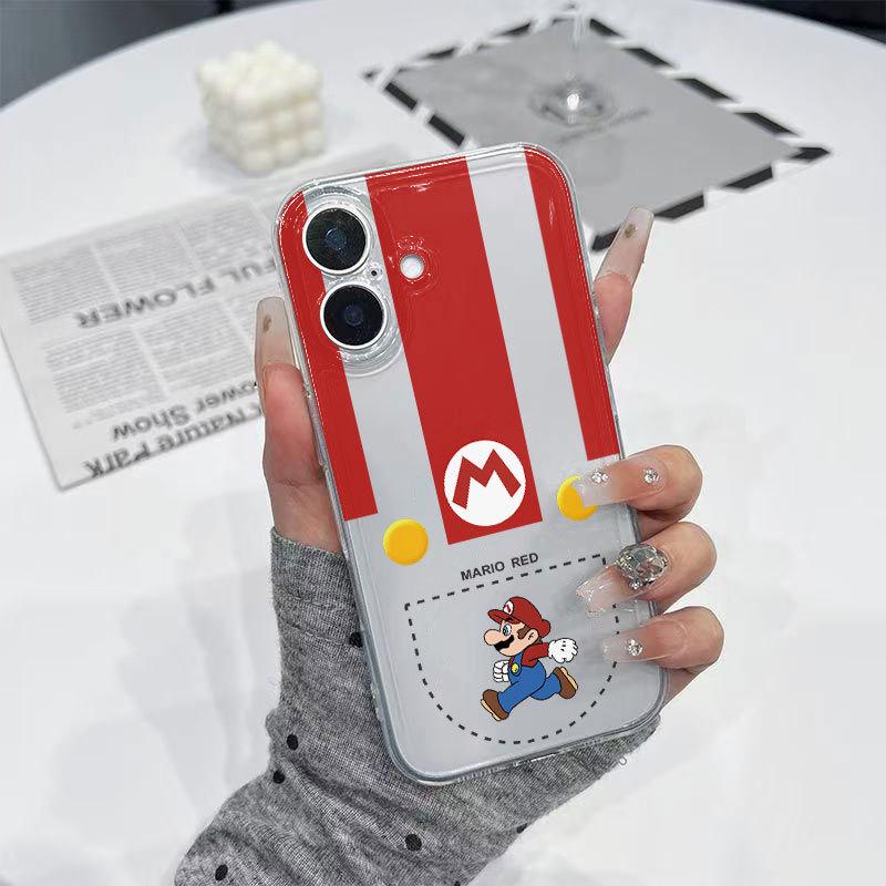 Mario Full Wrap Drop-Proof Phone Case for iPhone 17 Pro Max, 15, 14, 13, 12, XS Max