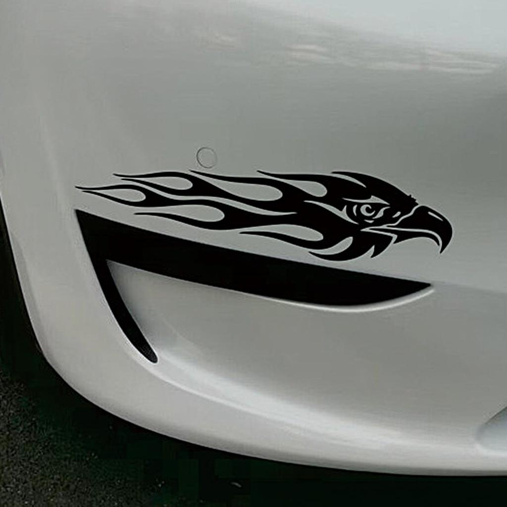 Patonde Eagle Motorcycle Stickers, Motorcycle Eagle Decals - 2 Motorcycle Stickers - Flame Eagle