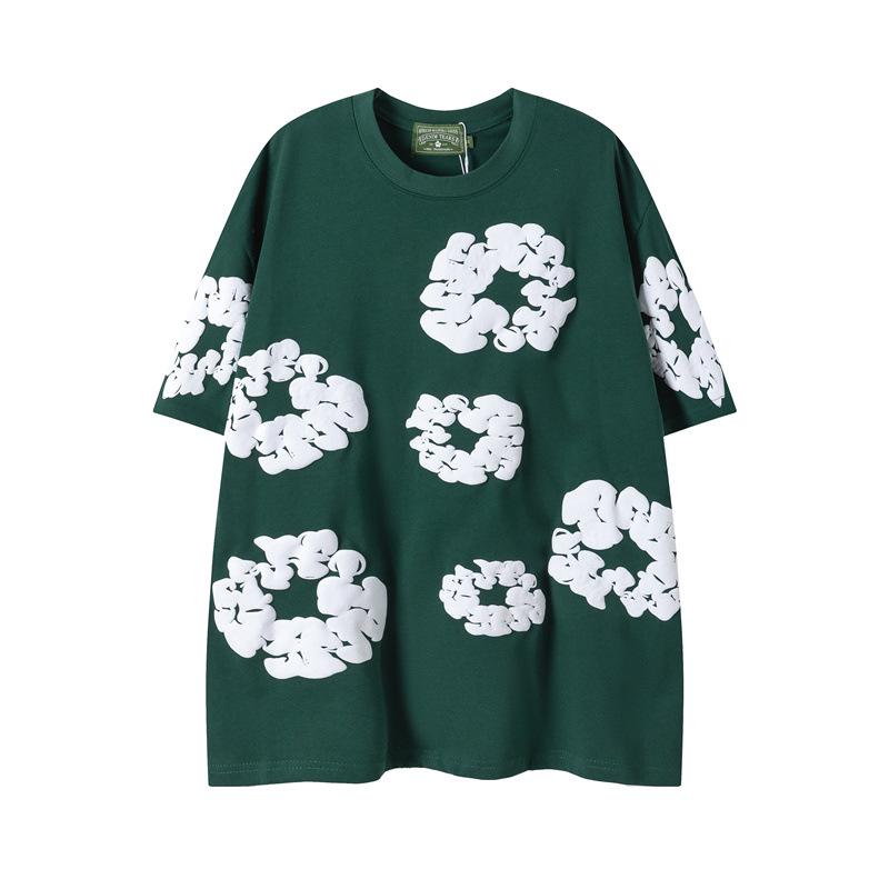 Set Casual pentru Cuplu Denim Tears Kapok Foam Print Stil American - Hanorac și Pantaloni de Trening