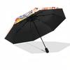 1pc TNT Automatic Folding Umbrella - Compact 8-Rib Design, Durable Plastic & Iron, Perfect Gift for Friends & Family,  Yy250923022