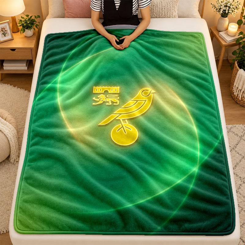 Flannel BlanketNorwich City Football Warm Soft Throw Blanket for Indoor Sofa Bed Living Room Use