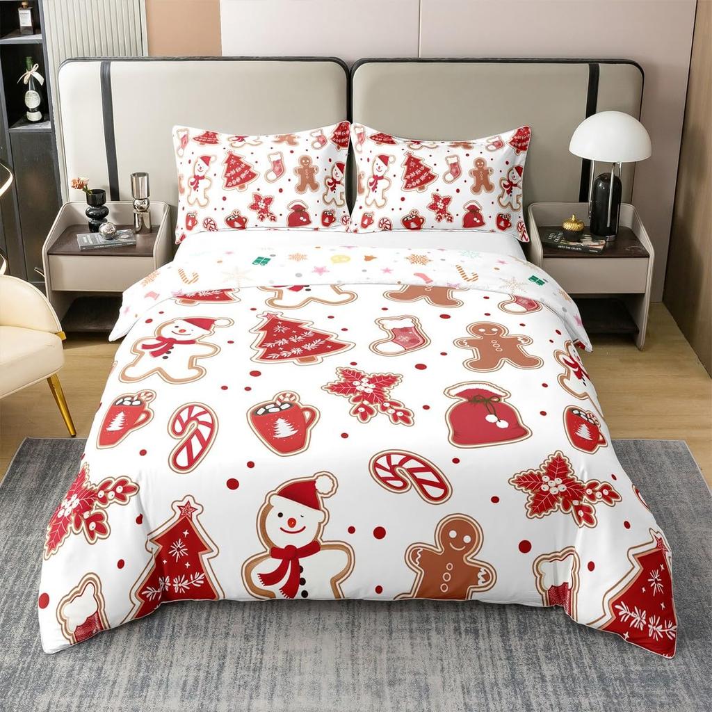 Christmas Candy Duvet Cover Set Comfortable Exquisite And Beautiful Bedding Decorations Suitable For Children Kids And Adults