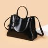 Matte Cowhide Tote Bag, Large Capacity, Niche Design, High-end Feel, Vintage Bag, Shoulder Bag, Crossbody Bag