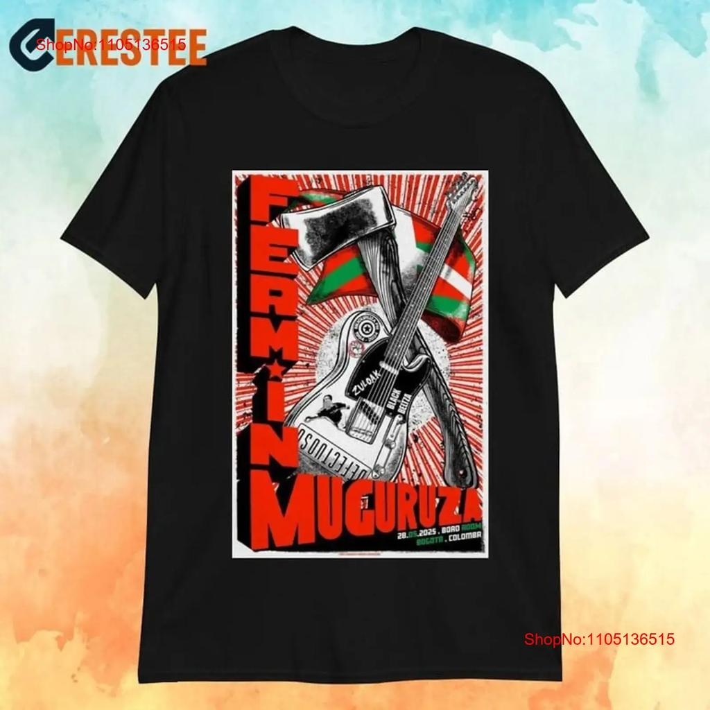 2025 Fermin Muguruza Hall Centro de Eventos Poster T Shirt vintage Washed Casual Stylish Top For Everyday Wear Slightly homme